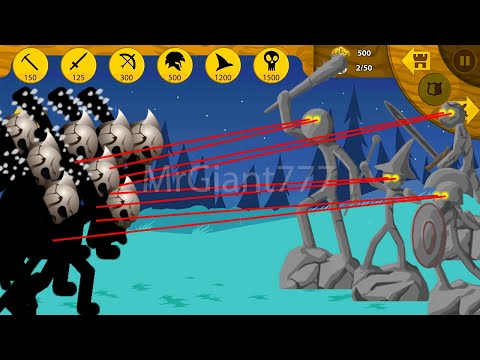 FINAL GIANT BOSS INSANE VS LASER BEAM ALL BASE STATUE | Stick War Legacy Mod | MrGiant777