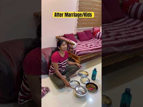 🔥 Girls & Food!Before Vs After Marriage! Relatable?#couple #family #youtubeshorts #subscribe