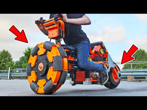 I built a TWO-OMNI-WHEEL Bike
