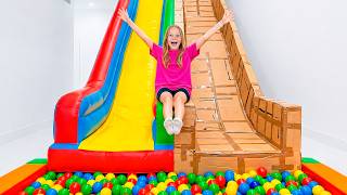 Nastya opens a fun indoor adventure park