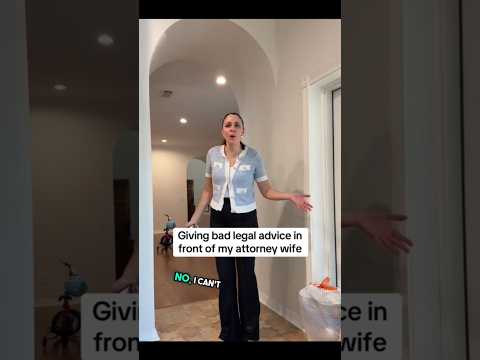 Guy pranks his attorney wife by giving bad legal advice just to get her reaction and it's hilarious