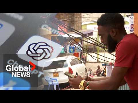 YouTube video thumbnail: "We're Here to Scam People": Kenyan Human Trafficking Survivor Reveals AI Role in Scamming People