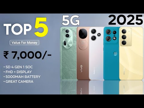 TOP 5 BEST PHONE UNDER 7000 IN 2025 | best mobile under 7000 in 2025