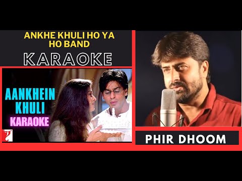 Aankhein Khuli Karaoke | Mohabbatein 2000 | Lata Mangeshkar | Udit Narayan | Romantic Hindi Song
