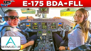 BERMUDAIR Embraer 175 Cockpit Bermuda🇧🇲 to Ft Lauderdale🇺🇸
