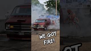 When the burnout is a little too hot #hurricaneseasoncustoms #burnout #van
