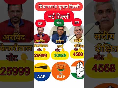 अरविंद केजरीवाल Vs प्रवेश वर्मा Vs संदीप दीक्षित #delhielections #electionresults #kejriwal #bjp