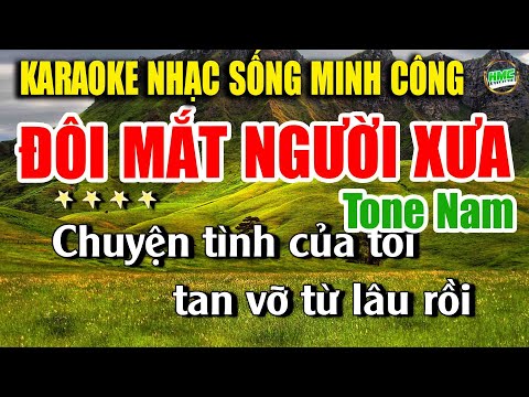 Karaoke Nhạc Trữ Tình Tone Nam Dễ Hát | Nhạc Vàng BOLERO Tuyển Chọn – ĐÔI MẮT NGƯỜI XƯA