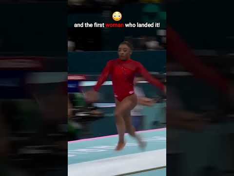 The first woman ever to land Yurchenko Double Pike! 🤯 #shorts #vault #gymnastics