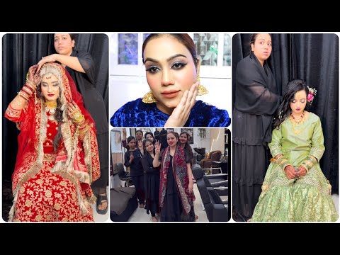 Ek Saath Do Do Bridal Makeup Kiya||My Full Day Salon Routine|| Chalo Mere Saath Shadi Me|| Full Vlog