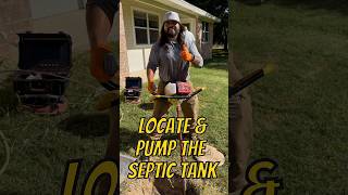 Locating and pumping a septic tank  #shorts