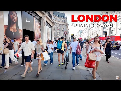 Luxury Shopping Tour in London 🇬🇧 | ☀️Oxford Street & Regent Street Summer Walk [4K]