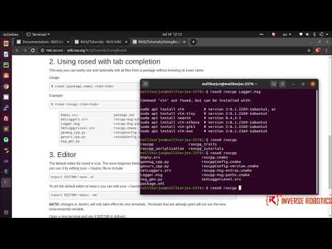 ROS Tutorial #11 ROS Noetic Using rosed to edit files in ROS