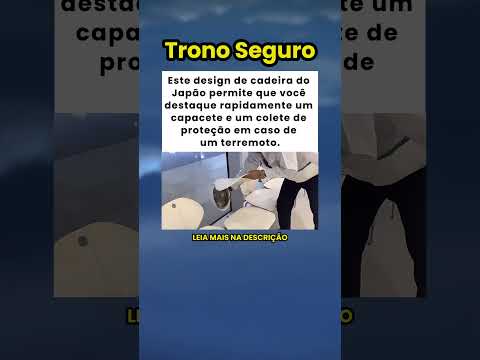 Cadeira japonesa vira capacete e colete em caso de terremoto! 🪑⛑️