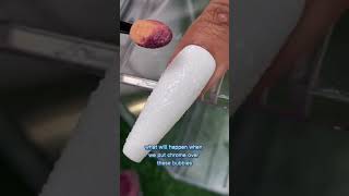 Bubble Bath Nails with Chrome 🛁💅🏽 Voiceover & The Process