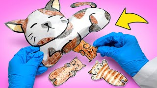 Manualidades Divertidas con Papel || Desde el Rescate de Gatitos hasta Piratas 🐾🎭✂️