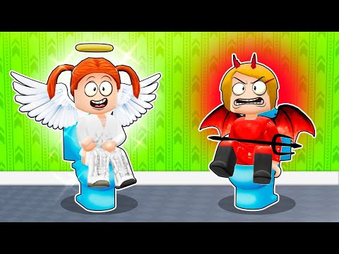 Angel Baby vs Demon Baby Potty Training! | Roblox