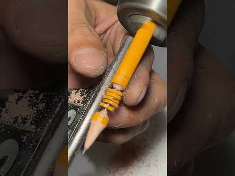 Pencil play 104#woodturning #woodturner #pencilsharpener#greenwoodworking #woodcraft#Pencil #木工旋盤#木工