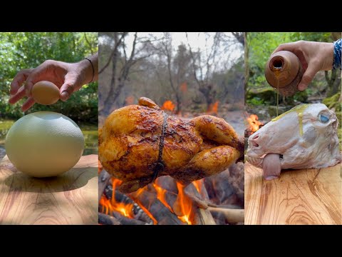 Cooking in Nature | Bushcraft Style Cooking with Natur Cenk | ASMR