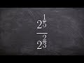 Exponent Rules and Fraction Operations