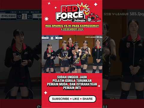 BABY RED SPARKS PADA DEBUT, KARENA SUDAH UNGGUL JAUH #redsparks #kovovleague #leejisoo #leeseonwoo