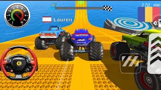 Monster Truck Mega Ramp Extreme Racing - Impossible GT Car Driving Stunts🔥