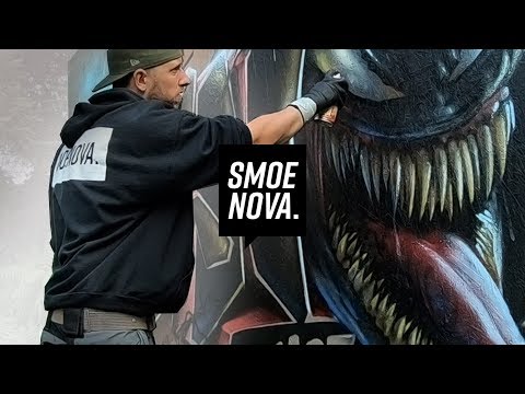 VENOM GRAFFITI WALL | realistic MARVEL character painting