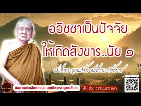 อวิชชาเป็นปัจจัยให้เกิดสังขาร  นัย ๑ เสียงธรรม สมเด็จพระญาณสังวร (ไม่มีโฆษณาแทรก)