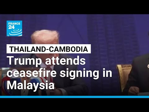 YouTube video thumbnail: Trump Attends Thailand–Cambodia Ceasefire Signing in Malaysia