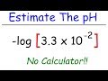 Estimating pH and pOH Without a Calculator