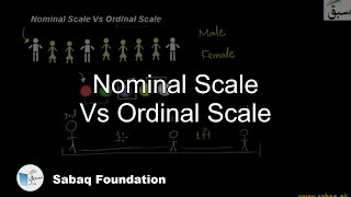 Nominal Scale Vs Ordinal Scale