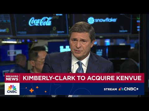YouTube video thumbnail: Kimberly-Clark Agrees to buy Tylenol Owner Kenvue, Creating Consumer Staples Giant