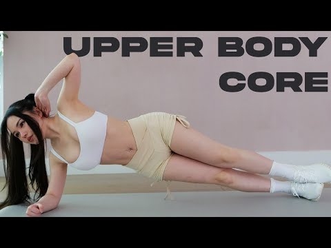 15 Min Upper Body & Core Workout - No Equipment Beginner Friendly!