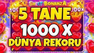 Sweet Bonanza 1000 🍭 ARKA ARKAYA 5 TANE 1000X 500.000 TL VURGUN YARIM MİLYON SOYGUN  | SLOT OYUNLARI