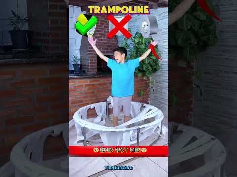 Jumping on DIY Trampolines... This Went WRONG! ๐ฅ #shorts #magic