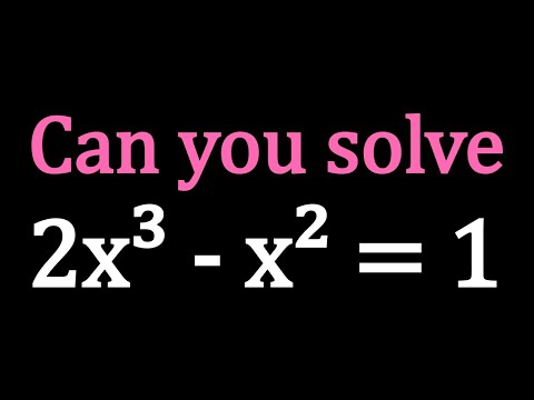 Solving A Nice Cubic Equation