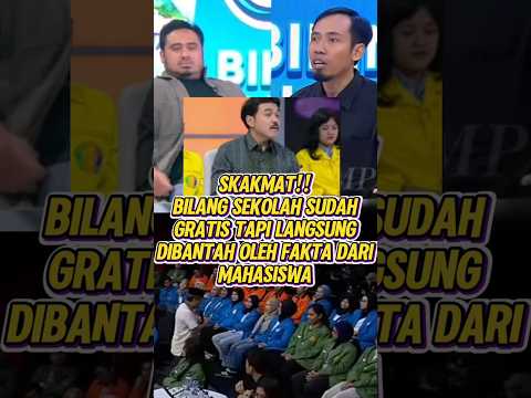 SKAKMAT! Sekolah gratis? mahasiswa bilang tidak #shorts #viral #trending #mbg ##rupiahmelemah #makar