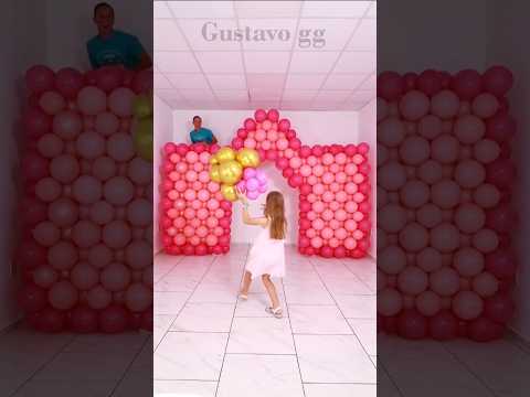 BALLOON CASTLE 🏰 Balloon decoration ideas 🤩 birthday decoration ideas at home #cartoon  #balloon