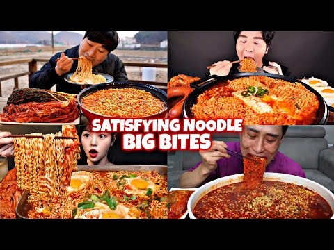 MUKBANG SPICY Ramen Noodles + Spicy Kimchi | Satisfying BIG BITES🌶️🥵🔥🔥