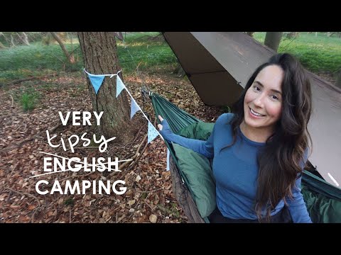 English Woodland Camping! AKA Tipsy on 2 Small Pinot Grigios 🥂 (very silly)