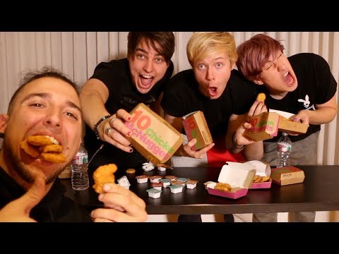 MUKBANG W/ MY ROOMMATES!! (100 NUGGETS)