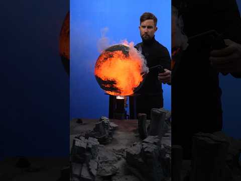 🌋Molten Lava miniature set🎬 #vfx #filmmaking #miniature #shorts. 💡used @NanliteGlobal FC-60B.