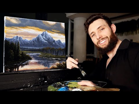 I Painted a Classic Landscape with Acrylics and You Can Too