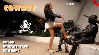 #cowboy was in South Bank Brisbane, you will love the reactions 🤠