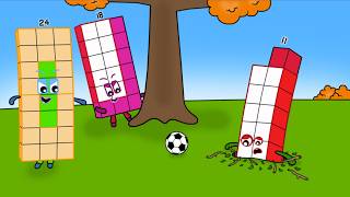 A trap made of twigs and leaves for Numberblocks 11 - Numberblocks fanmade coloring story