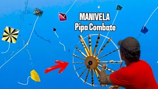 Manivela no Pipa Combate. Festival de Pipas em BH. Ele Cortou 7 Pipas com um Só ! Muito Pipa Voada!