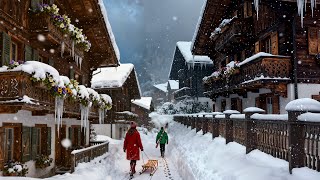 SNOWY CAR‑FREE SWISS VILLAGE 🇨🇭 STUNNING WINTER WALKING TOUR 2026