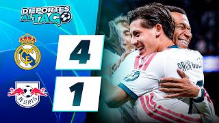 ✅ Antes del CLÁSICO, REAL MADRID goleó 4-1 al LEIPZIG y tiene PUNTAJE IDEAL en la CHAMPIONS LEAGUE