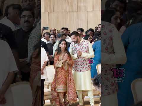 The power couple Isha Ambani and Anand piramal graces the Samuhik Vivah 😇✨
