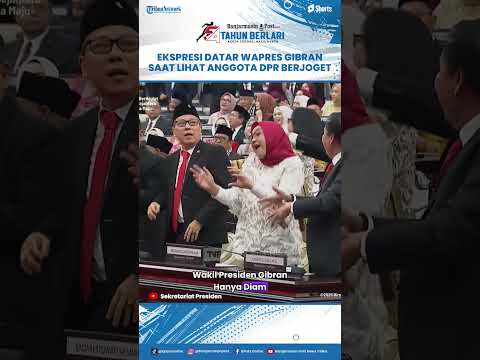 Ekspresi Datar Wapres Gibran Saat Lihat Anggota DPR Berjoget Ria Usai Sidang Tahunan